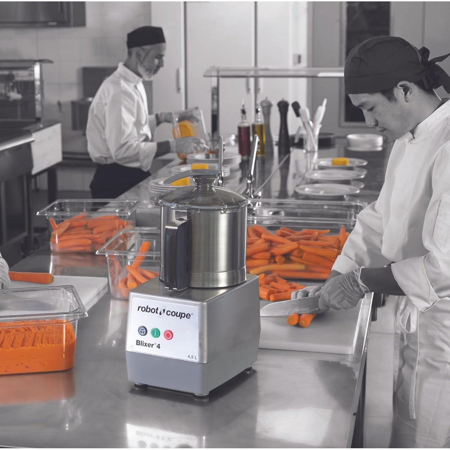 Robot Coupe BLIXER 4 Blixer Vertical Commercial High Speed Blender/Mixer, 4.5-Quart Stainless Steel Batch Bowl, 1 Speed, Stainless Steel, 120 Vol, 1-1/2 hp