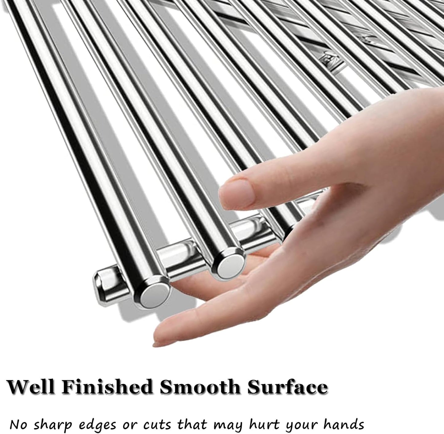 Orgneas 17.5 Inch Grill Grates for Weber Spirit 300 Series, Genesis Silver/Gold/Platinum B/C, Genesis 1000-3500, I - IV, 7638, 7639, Stainless Steel Cooking Grate Replacement Parts for Gas Grills