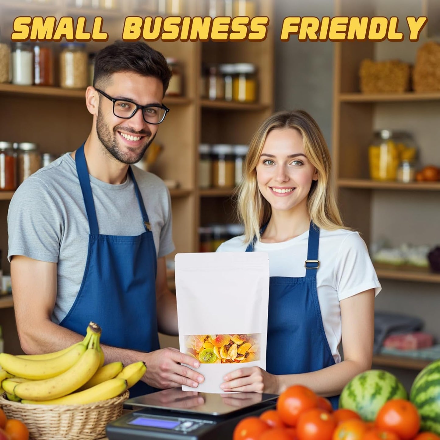 50 Pack Smell Proof Bag, Stand Up Zip Lock Bags, Cookie Bags with Seal, Resealable Pouches, Packing Bags for Cheese, Herbs, Coffee, Spice, Nuts, Soap, Bath Salts, Party Favors, Tea