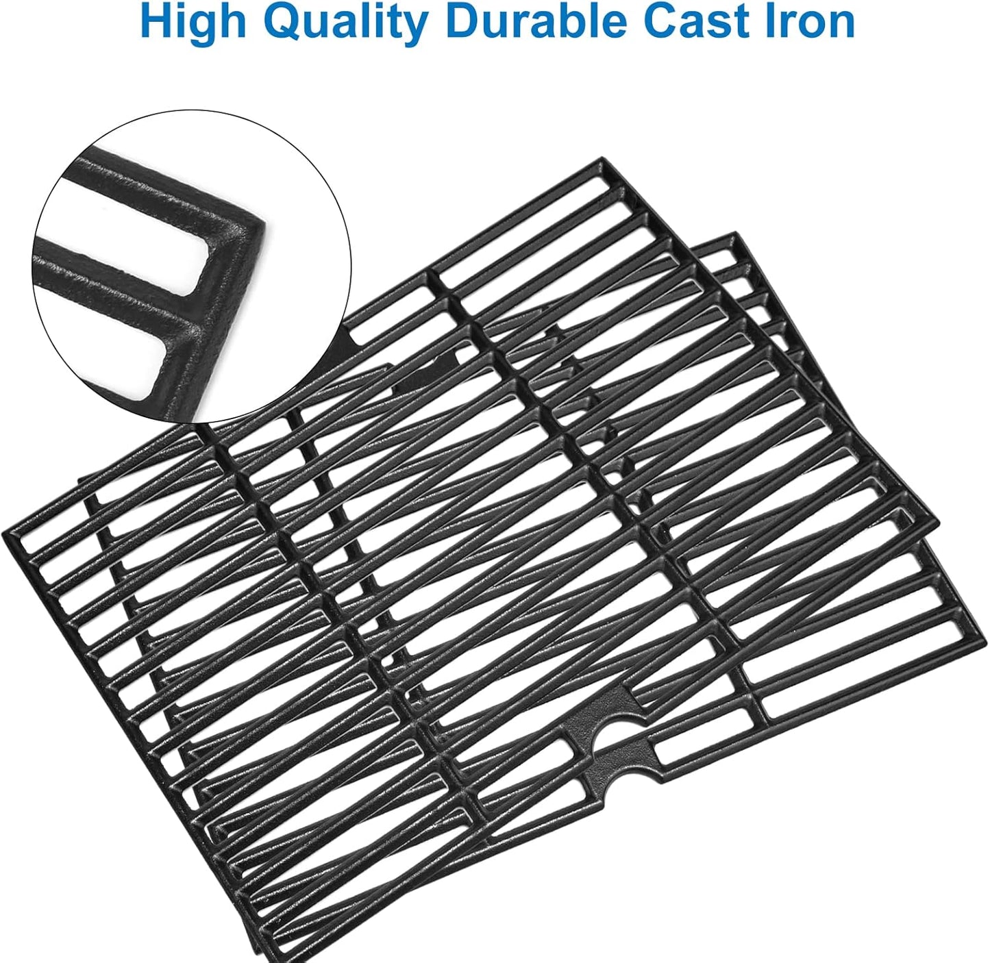 Uniflasy Grill Replacement Parts Kit for Dyna-Glo DGF350CSP DGF350CSP-D DGC350CNP-D 2-Burner Open Cart Propane Gas Grill Heat Plate Shield and Cooking Grid Grates