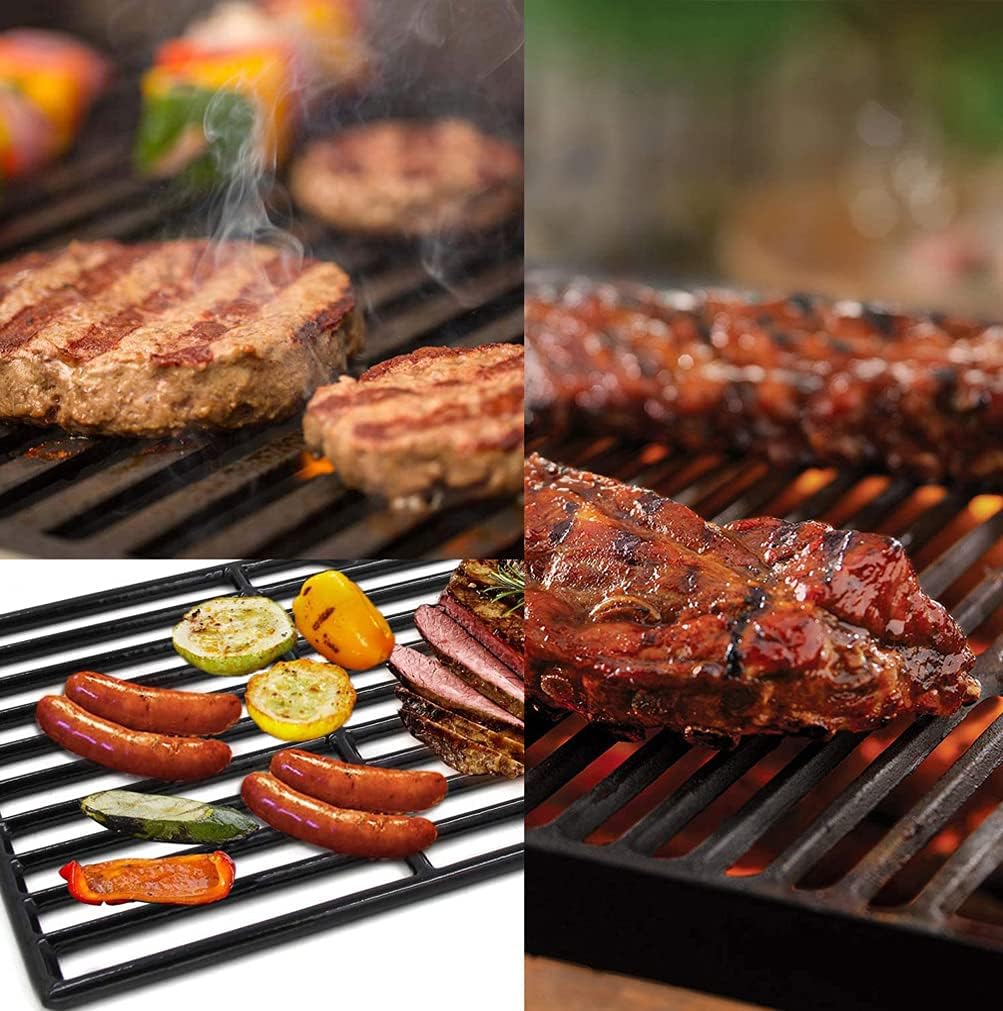 C6505A(3-Pack) 19 3/4" Cast Iron Cooking Grid Grates Replacement for Chargriller 2121, 2123, 2222, 2828, 3001, 3008, 3030, 3725, 4000, 4208, 5050, 5072, 5252, 9020