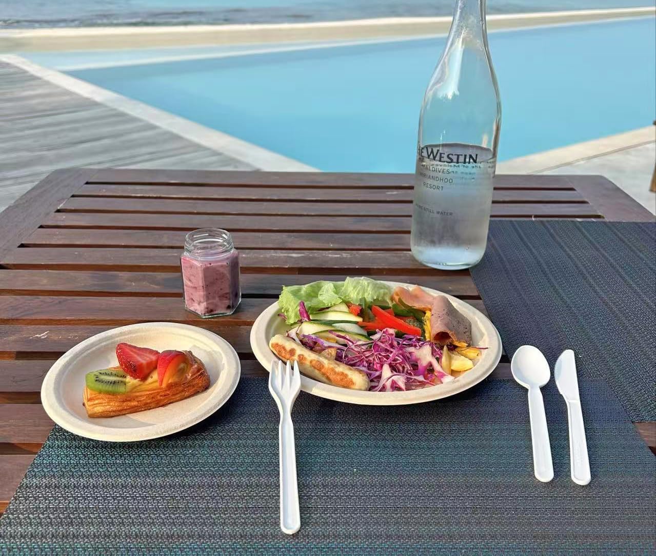 GreenWorks Compostable Knives,100 Count 7" Heavyweight Disposable Biobased Cutlery Knife