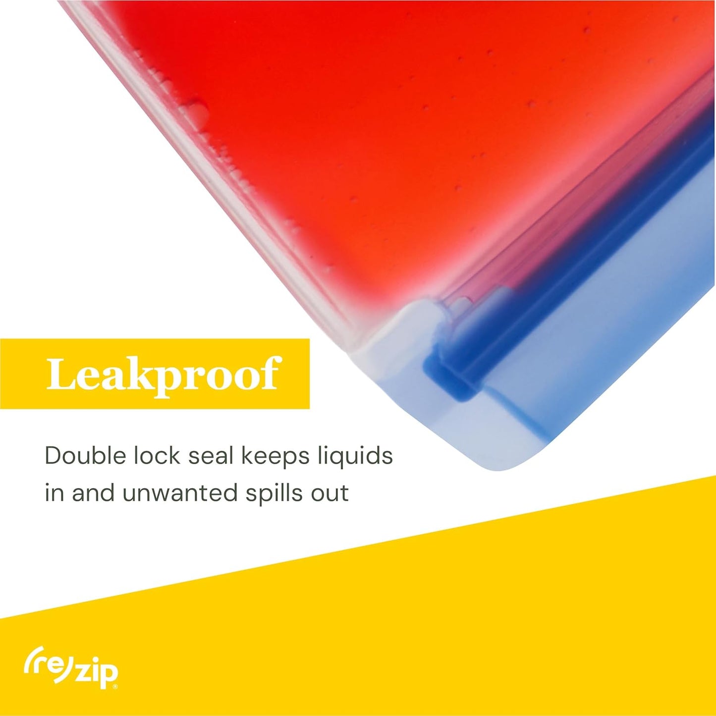 (re) zip 5-Piece Stand-Up Pack n Go Reusable Bag Kit, BPA-Free, Food Grade, Leakproof, Freezer and Dishwasher Safe, Quart (1), 2-Cup (2), Snack (2) - Multicolor