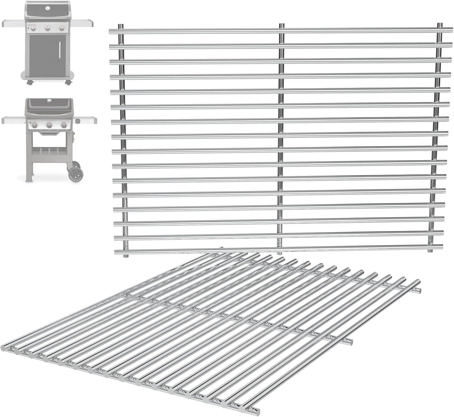 7639 17.5" Grill Grates Replacement for Weber GS4 Spirit II 300 Series, for Weber Spirit 300 Grill Grates, Genesis Silver/Gold/Platinum B/C, Genesis 1000-5000 for Weber Grill Grates