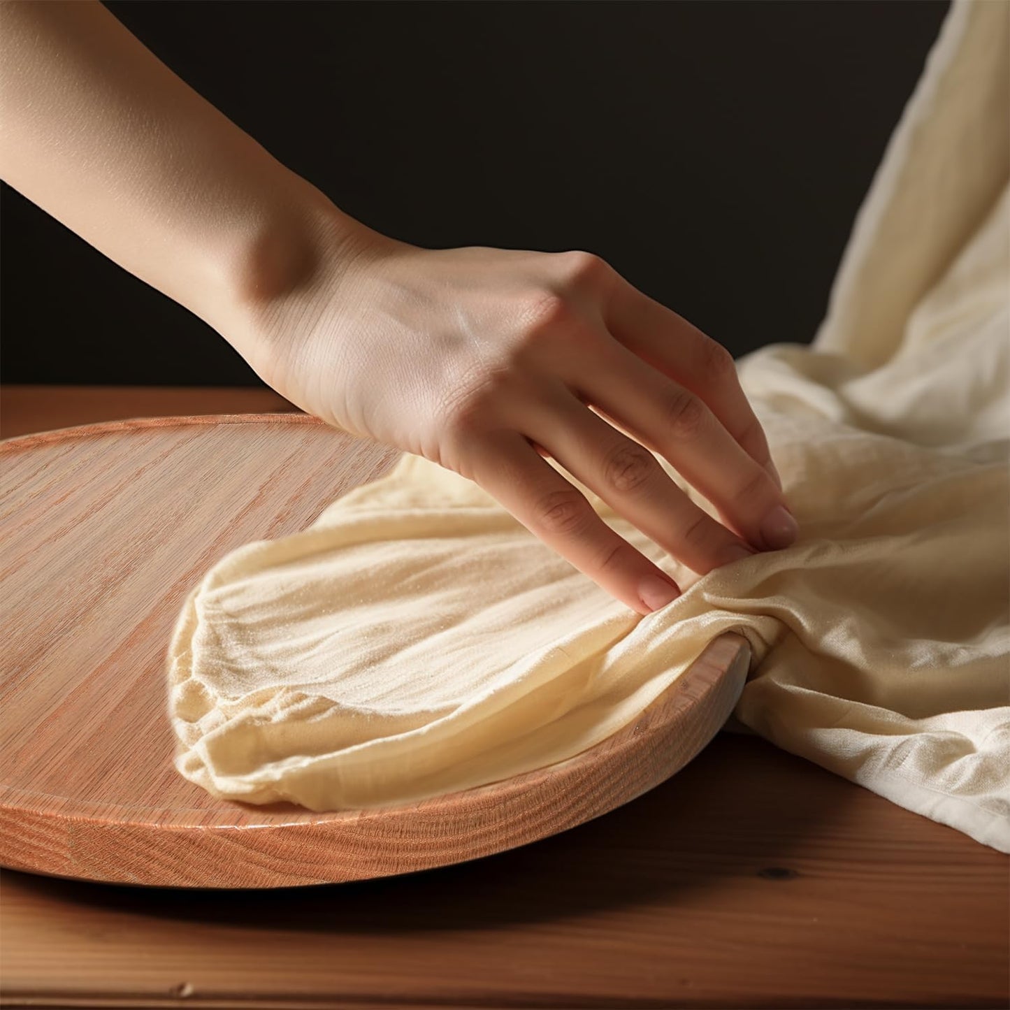 10" USA Oak Wood Lazy Susan Organizer Kitchen Turntable for Cabinet Pantry Table Organize