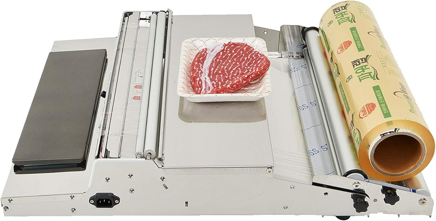 VisionTechShop VTH-500, 20 Inch / 500 mm Hand Wrapping Machine Film Wrapper for Food Packaging, Large Tray, MADE IN KOREA