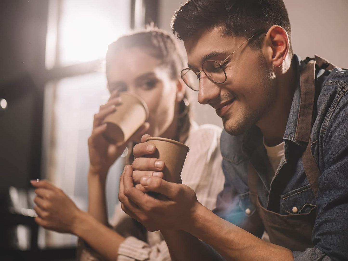 WANBAO 100 PCS 12 OZ Disposable Paper Cups, Coffee Cup, for Coffee Beverages and Cold Drinks.