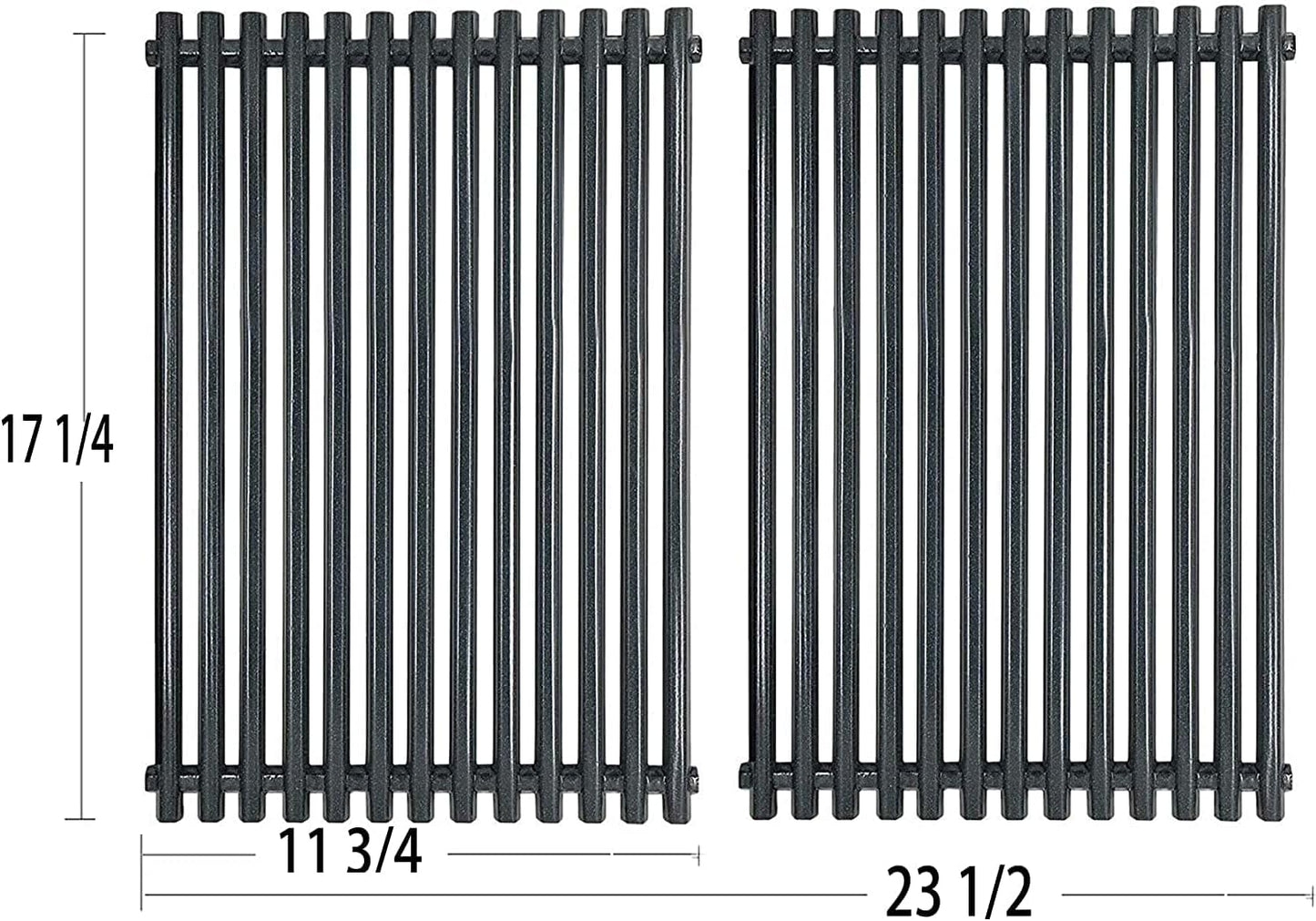 PG525 (2-Pack) 17 1/4 x 11 3/4 inch Porcelain Steel Grill Grid Grates for Weber 7525 Weber Spirit 300,E-310 & E-320, Spirit S-310 & S-320,Genesis 1000-5000 Spirit 700, Weber 900
