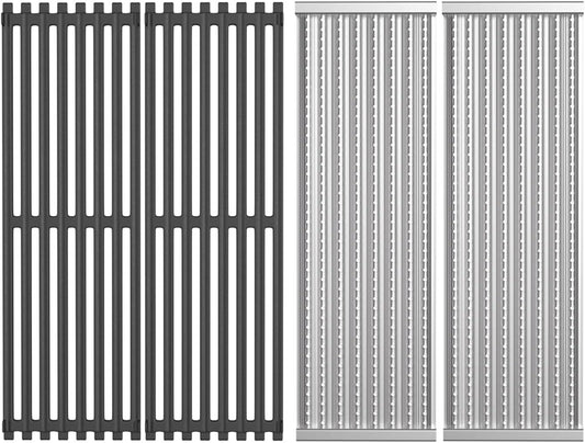 Cooking Grid Grates and Emitter Plates Replacement Parts for Charbroil Commercial TRU-Infrared Grills 463241013, 463243812, 463243911, 463246909,G515-4700-W1, G515-4800-W1 Cast Iron