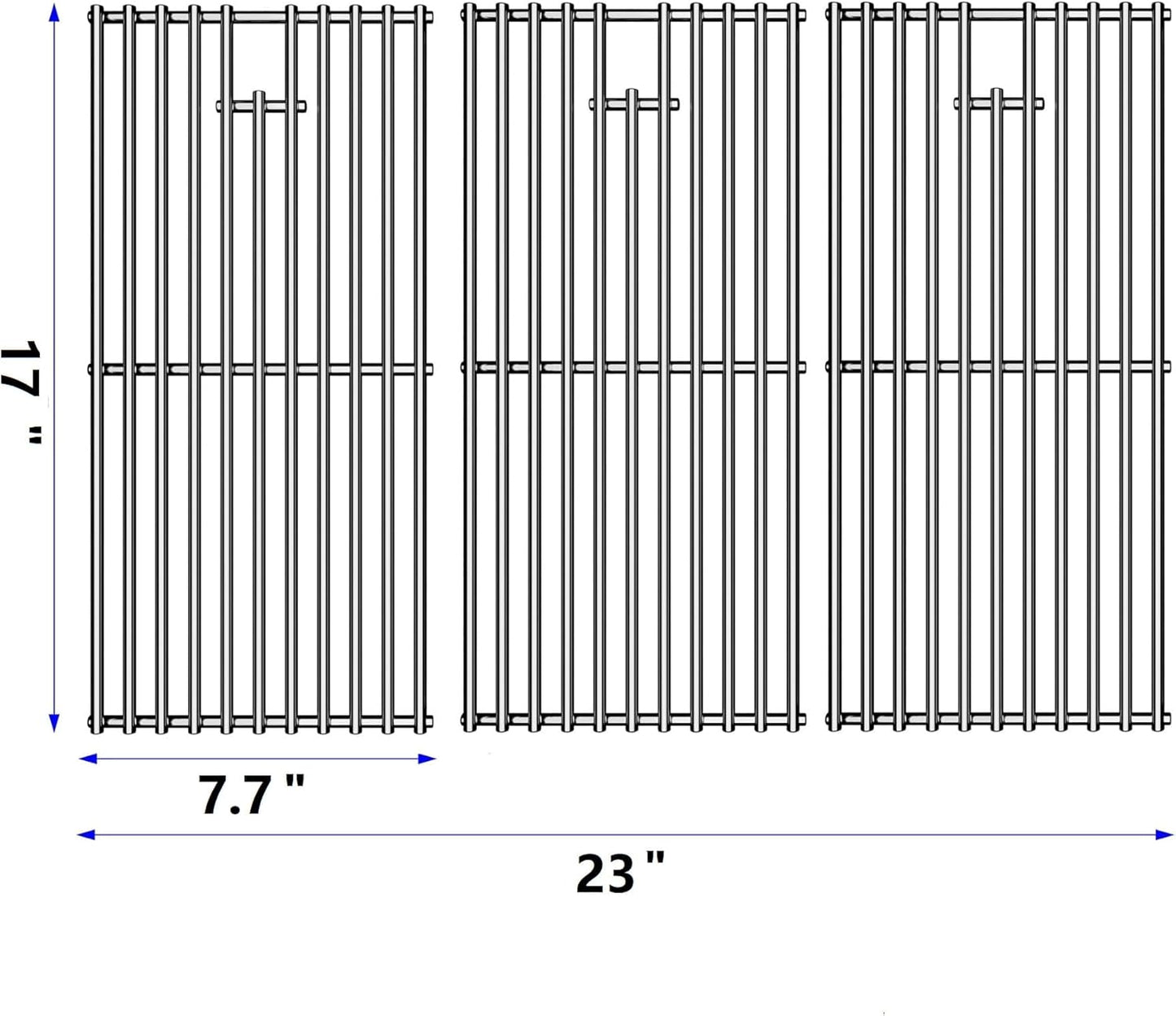 17/17.5 Inch Stainless Steel Cooking Grates for Charbroil Commercial Infrared 463355220 463242516, Cooking Grids for Weber Spirit E/S-310, 320, 330 Replacement Parts