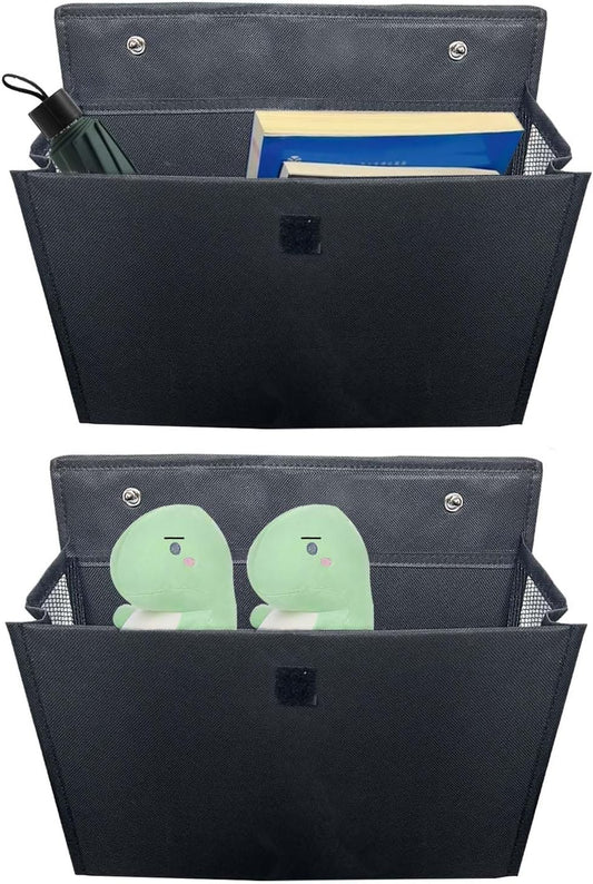 Over the Door Shoe Organizer, Grey 16 Pockets Hanging Shoe Storage Rack with Large Deep Pockets, Oxford 600D Fabric Shoe Storage Rack with 6 hook for Shoes, Home Accessories etc (Black, 1-Grid)