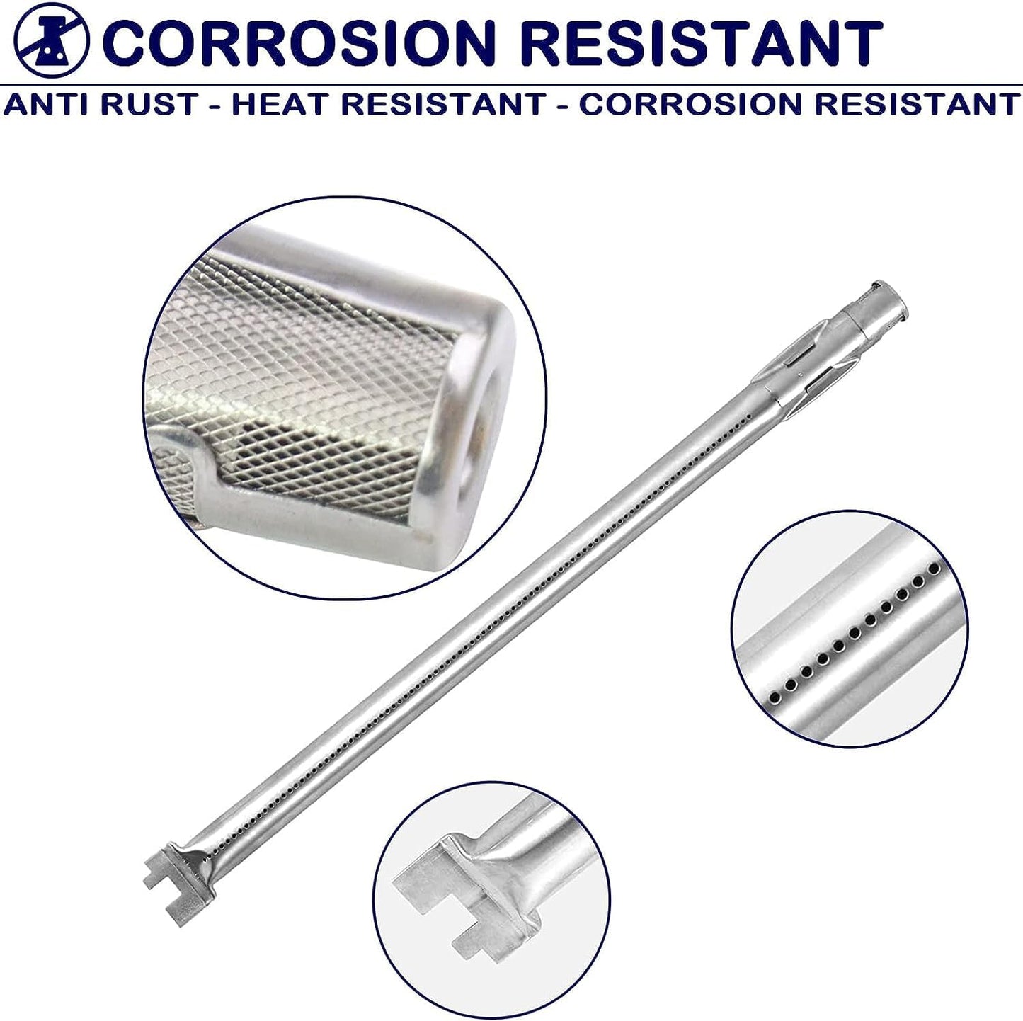 Grill Burner Tubes Fit for Weber Genesis E330 Grill Parts, for Genesis E-310, S-310, E-320, S-320, E-330, S-330, EP-310, EP-320, EP-330, CEP-310, CEP-320, CEP-330, 4 Sear Burner 19.5" Weber 62752