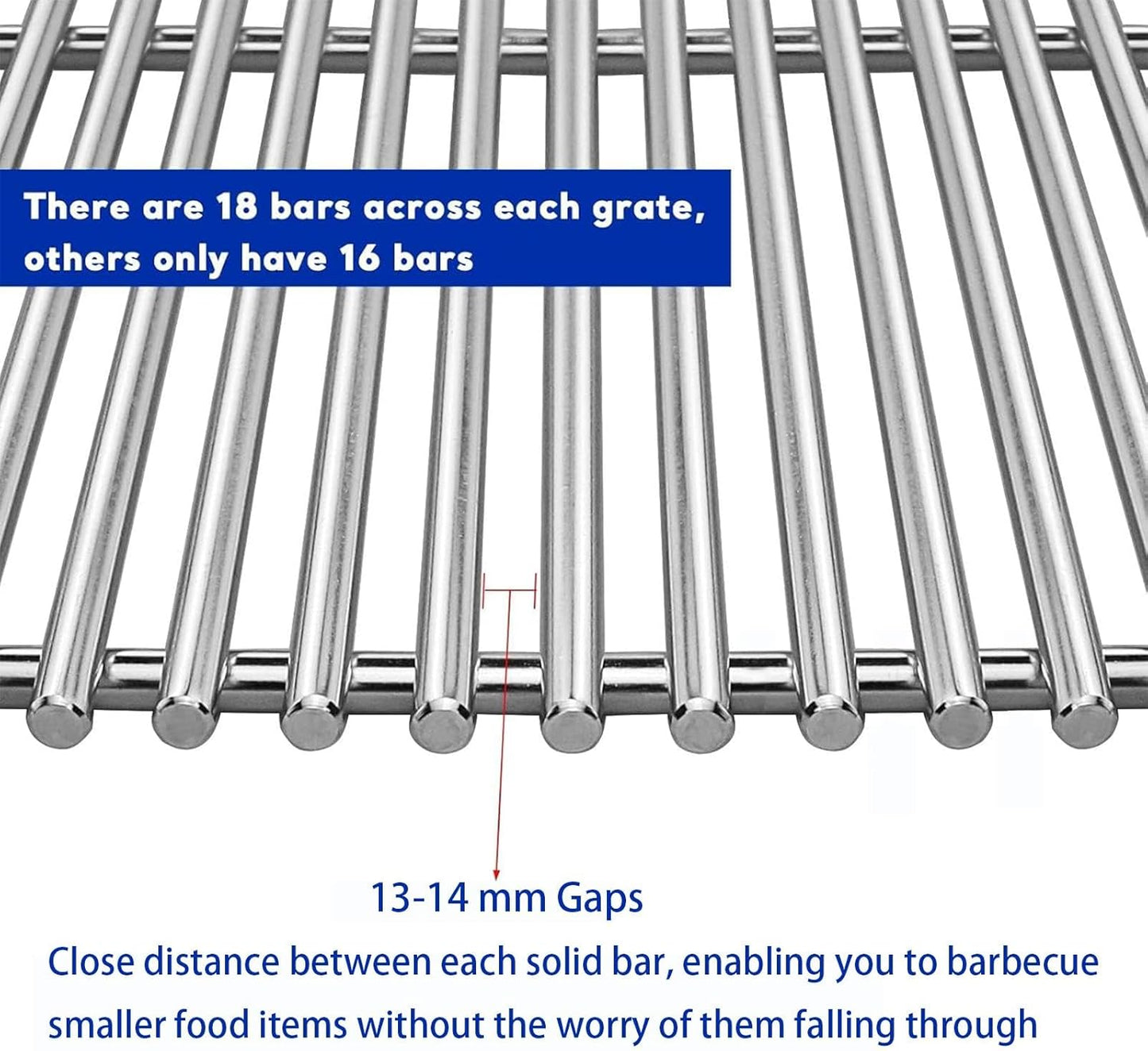 Uniflasy 19.5" Grill Grate for Weber Genesis 300 Series, 304 Stainless Steel Grill Grate for Weber Genesis S330 S320 S310 E330 E320 E310, Replacement Grill Grates for Weber 7528/7524