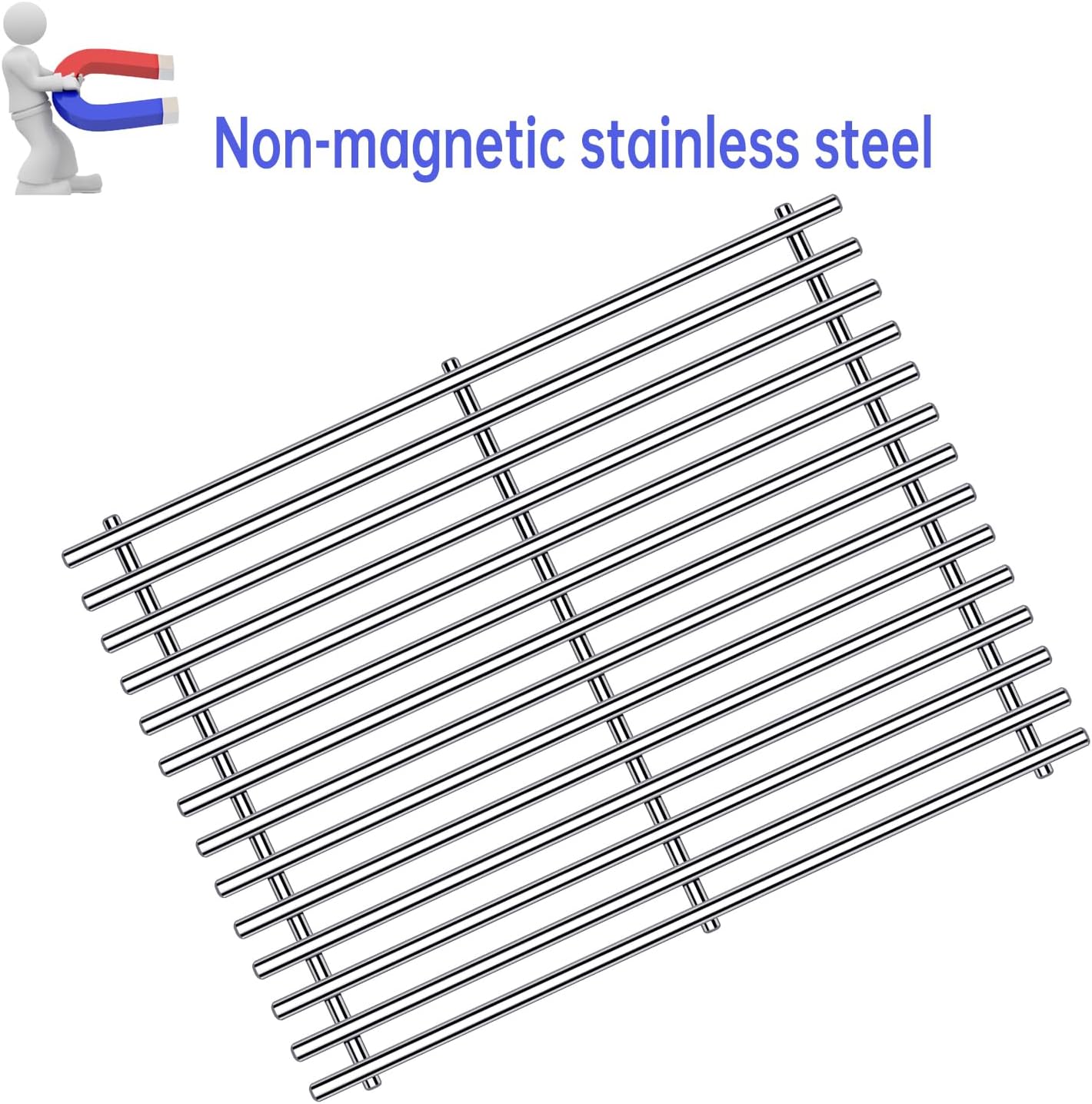 15” 9MM Grill Grates Replacement for 7535 7522 Weber Spirit Grill Spirit E-210, S-210, E-200, S-200, Weber Genesis Silver A, Spirit 500, Spirit 200 Series, BBQ Grill Parts Flavorizer Bars Grid