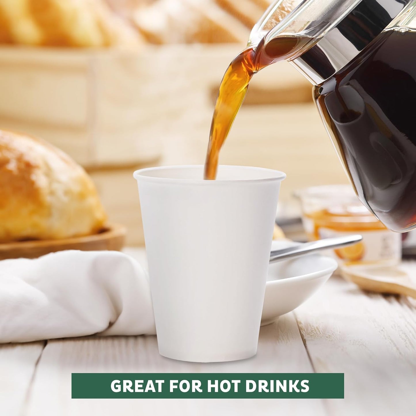 Freshware Coffee Cups 20 oz [1000 Pack] Disposable Paper Cups for Hot or Iced Coffee Cup, Slushie Cup, Milkshakes, Smoothies, and Tea