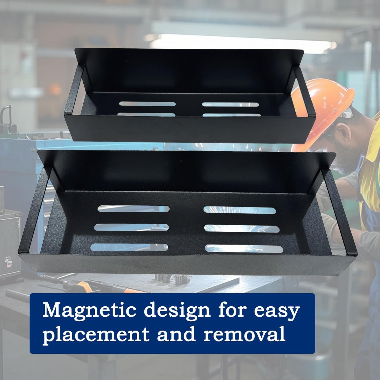 2pcs Magnetic Spray Can Holder Aerosol Can Organizer Tool Box Storage Rack for Garage Home Workspace