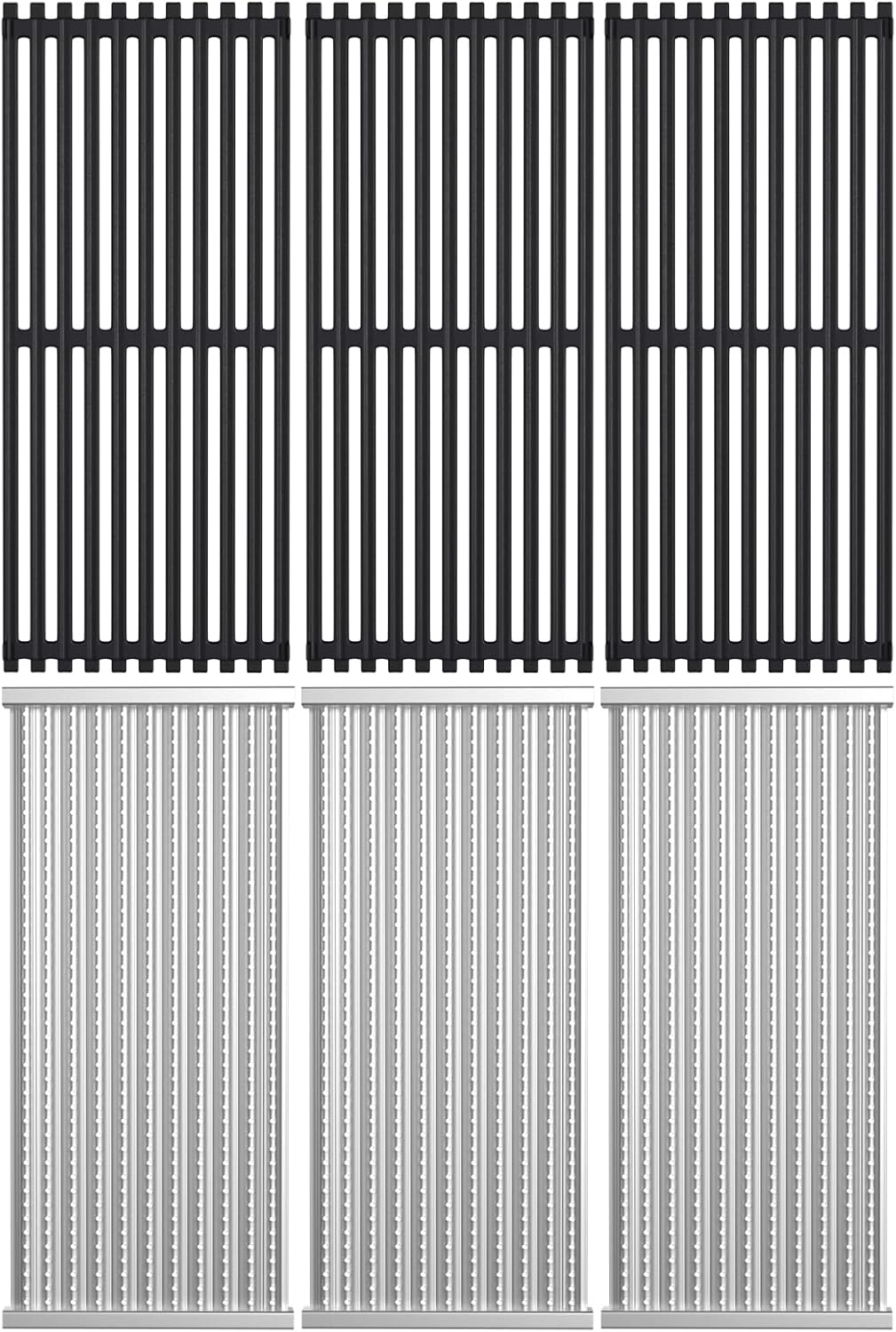 Cooking Grid Grates and Emitter Plates Replacement Parts for Charbroil Commercial Infrared 2 3 4 5 6 Burner Grills 463242515 466242515 463243016 463367016 466242516,G466-0025-W1A,Cast Iron