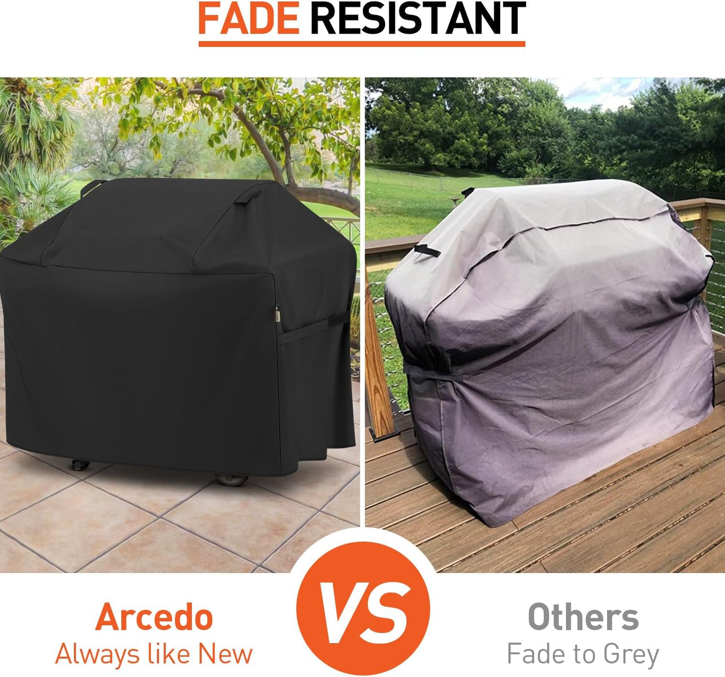 72 Inch Grill Cover, Waterproof Large BBQ Gas Grill Cover Compatible with Weber, Durable and Rip Resistant, Fits for Charbroil Nexgrill Napoleon