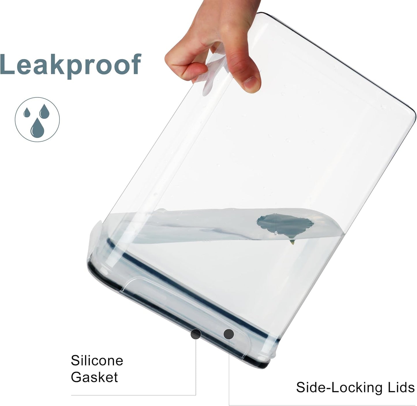 2 PC Flour Sugar Storage Containers (8.5L | 287 Oz) Extra Large Food Storage Containers with Lids - Airtight Leakproof BPA FREE Flour Container for Rice, Cereal, Sugar