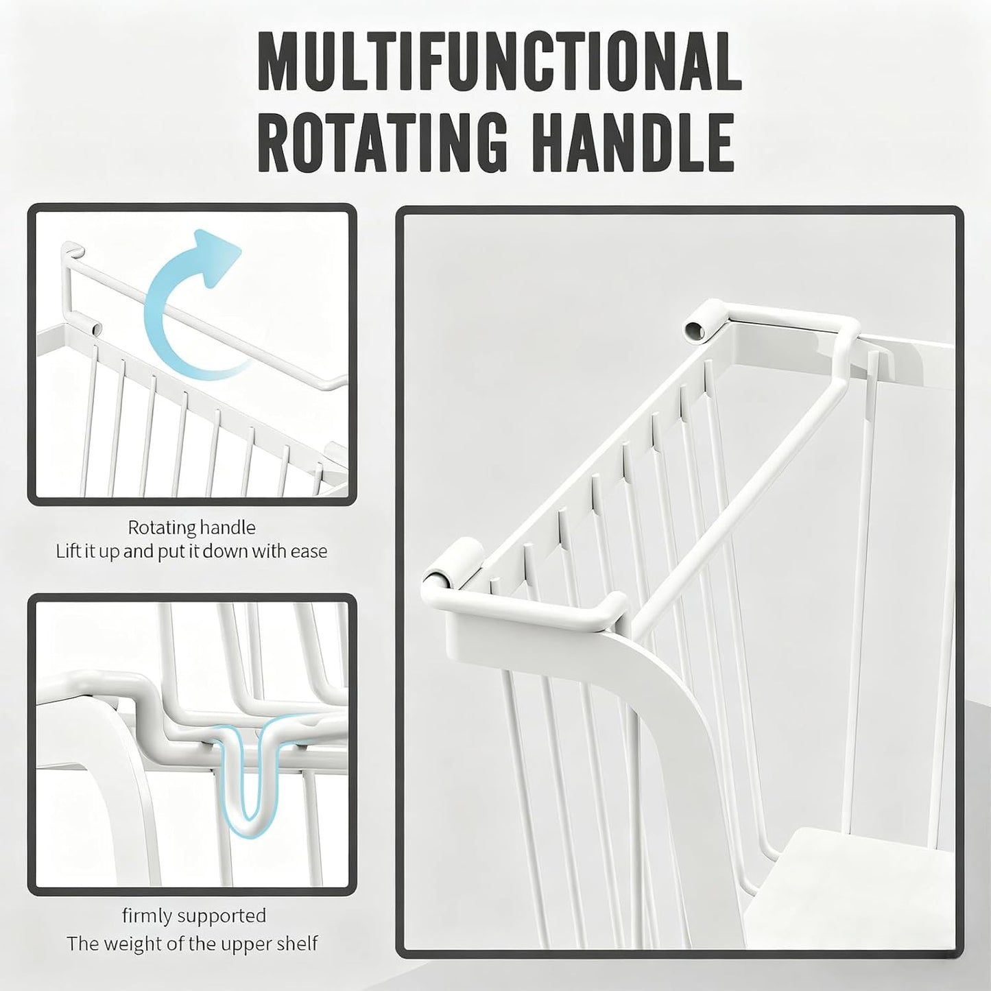 4 Pcs Stackable Wire Baskets for Pantry Organizers and Storage,Vegetable Fruit Basket for Countertop,Kitchen Storage Metal Baskets,Produce Potato Onion Storage Bin,White