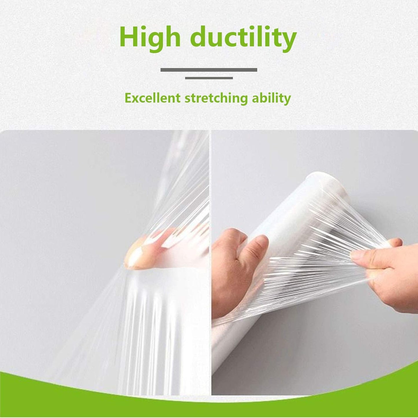 Plastic Cling Wrap Refillable Food Wrap Stretch Clear Cling Wrap 12 Inch×328 Ft (Only Cling Wrap)