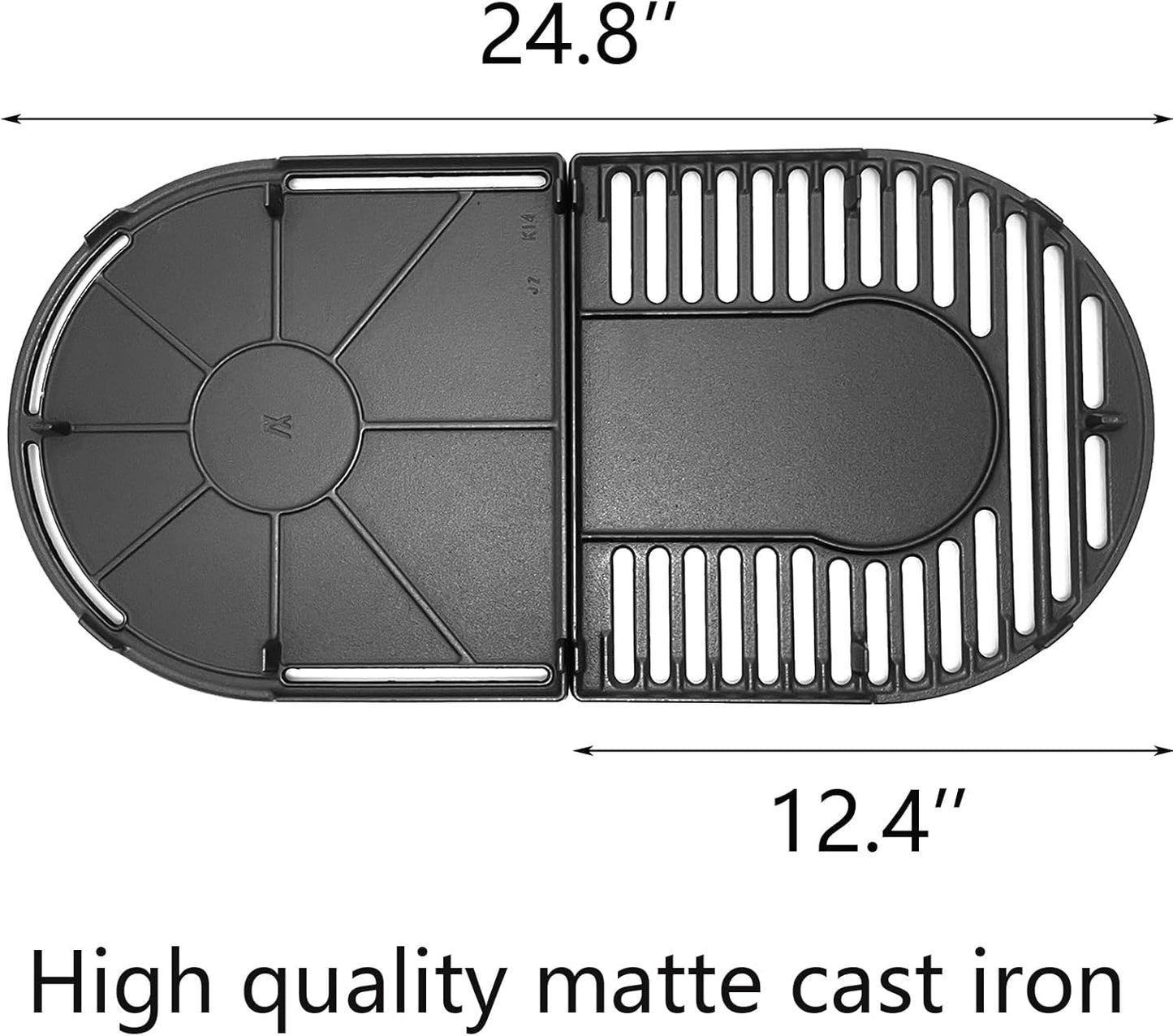 Cast Iron Cooking Griddle and Grates Replacement Parts for Coleman Roadtrip 285 LX LXE LXX Swaptop Grills 13" x 12.5"
