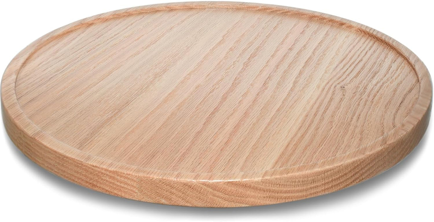 14" USA Oak Wood Lazy Susan Organizer Kitchen Turntable for Cabinet Pantry Table Organize