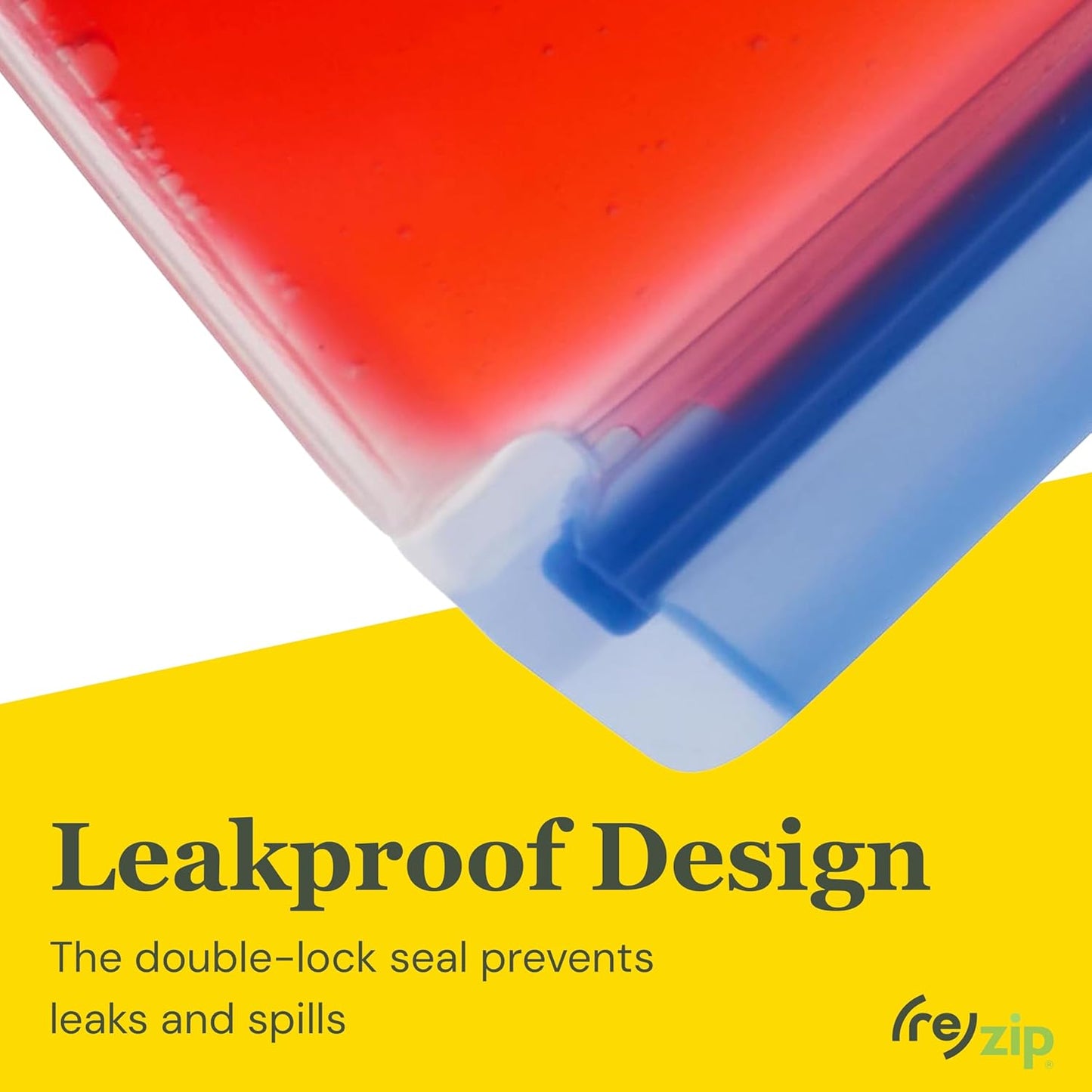 (re) zip Gallon Reusable Storage Bags, BPA-Free, Leakproof, Food-Grade 100% Food-Safe PEVA, for Food Storage and Freezer Use, Holds 16 cups | 128 fl oz, 4-Pack (Clear)