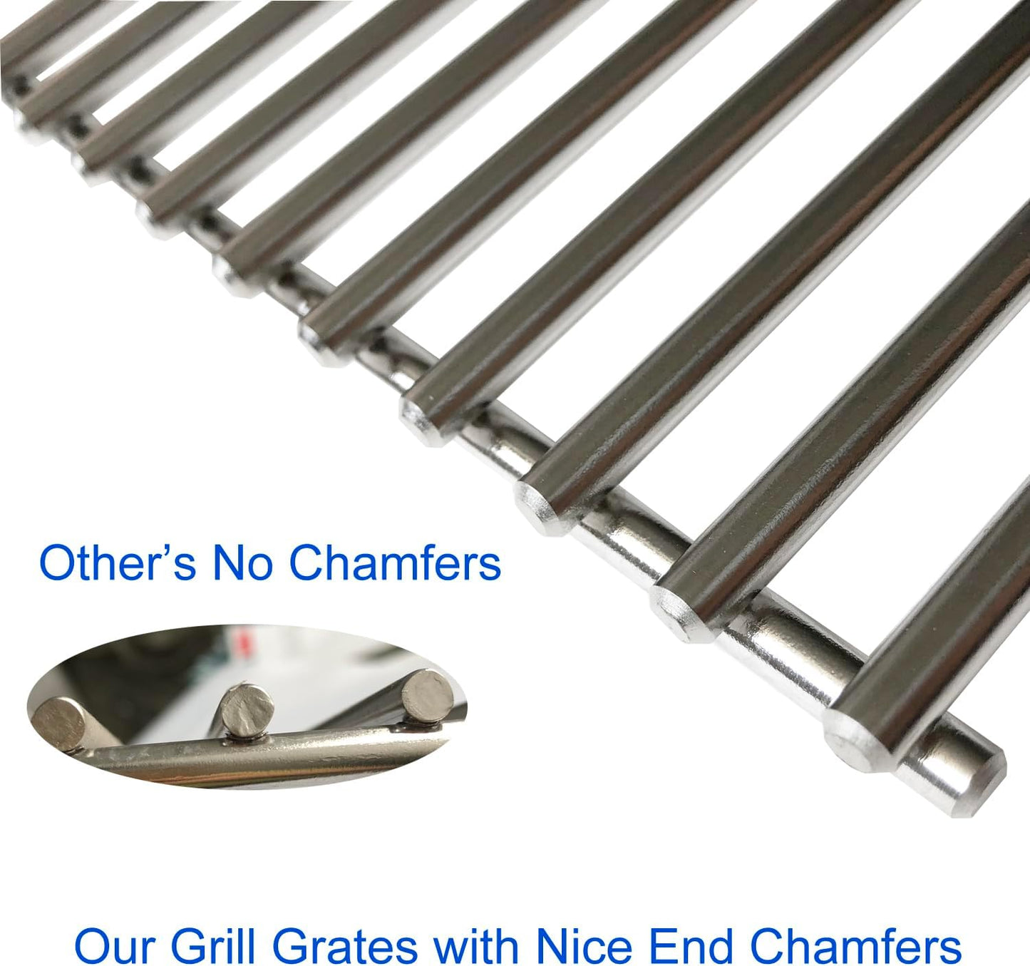 19.5" Cooking Grates for Weber Genesis 300 Series, Genesis E310 E320 E330 S310 S320 S330, 304 Stainless Steel Grill Grate Replacement Parts for Weber 7528 & 7524