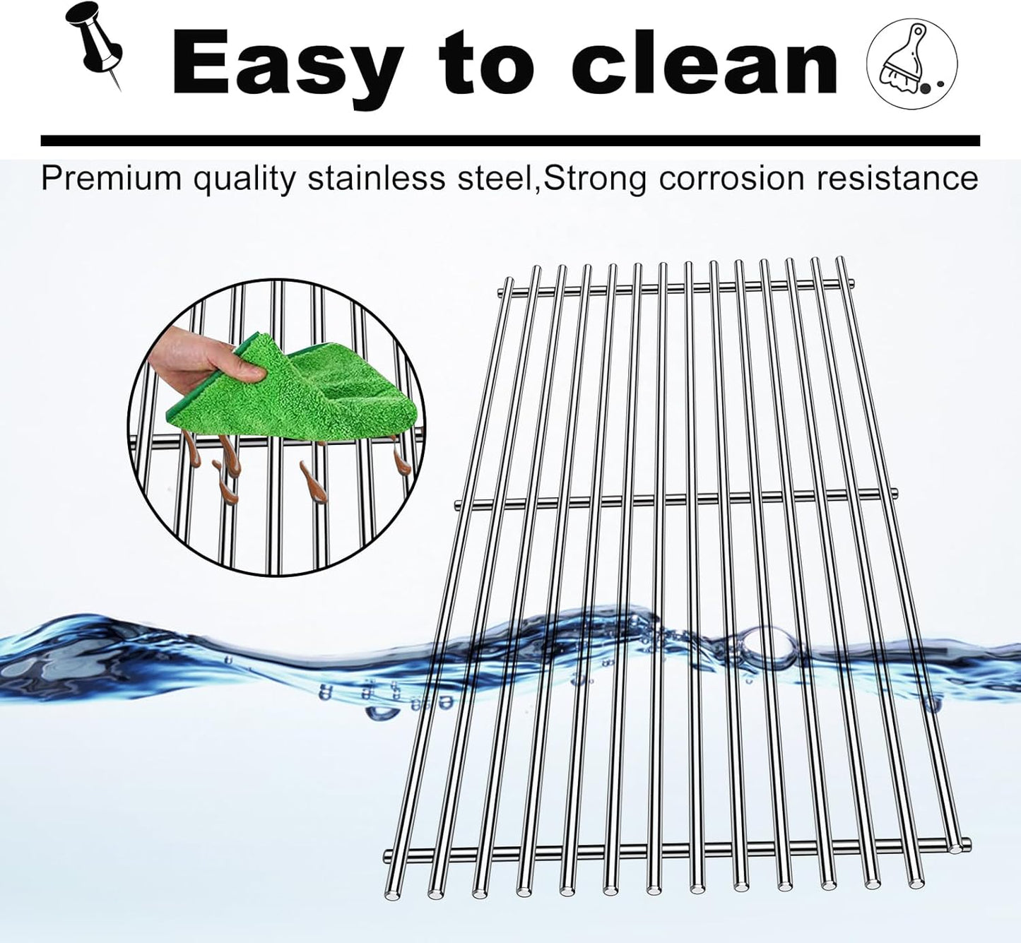 Grill Grates Replacement for DCS Grill Parts 54801 DCS 36, 48, 36ABQR,36BQ, 36BQR, 36DBQ, 48DBQAR, 48DBQR, 48EBQAR, 48EBQR, BGA36-BQARL, BGA36-BQARN, Stainless Steel Ceramic Rods Grids BBQ 20”