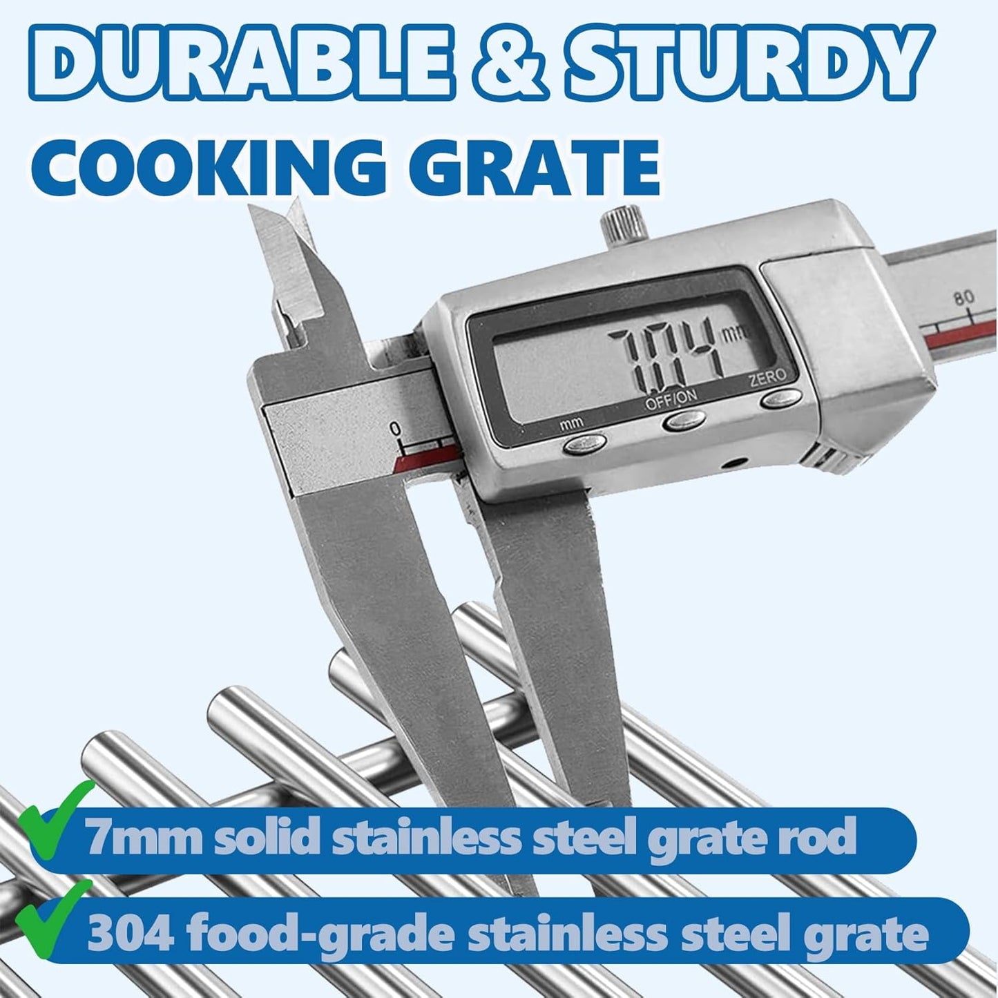 SafBbcue 16517 Cooking Grates for Bull 4 Burner Grill Replacement Parts Bull Angus 47628 47629 47628CE 47629CE Bull Steer 69008 69009 Bull Outlow 26038 26039 Lion Premium 75000