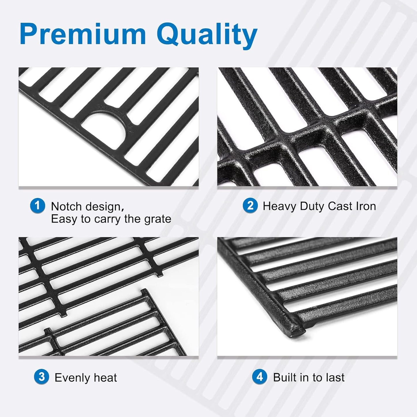 Grill Grates for Charbroil Performance 4 Burner for Char-Broil 463365021 463365724 463365522 463352521, 17inch Grill Grids for CharBroil 463366022 463350521 Replacement Parts G426-0004-W1 G426-0005-W1