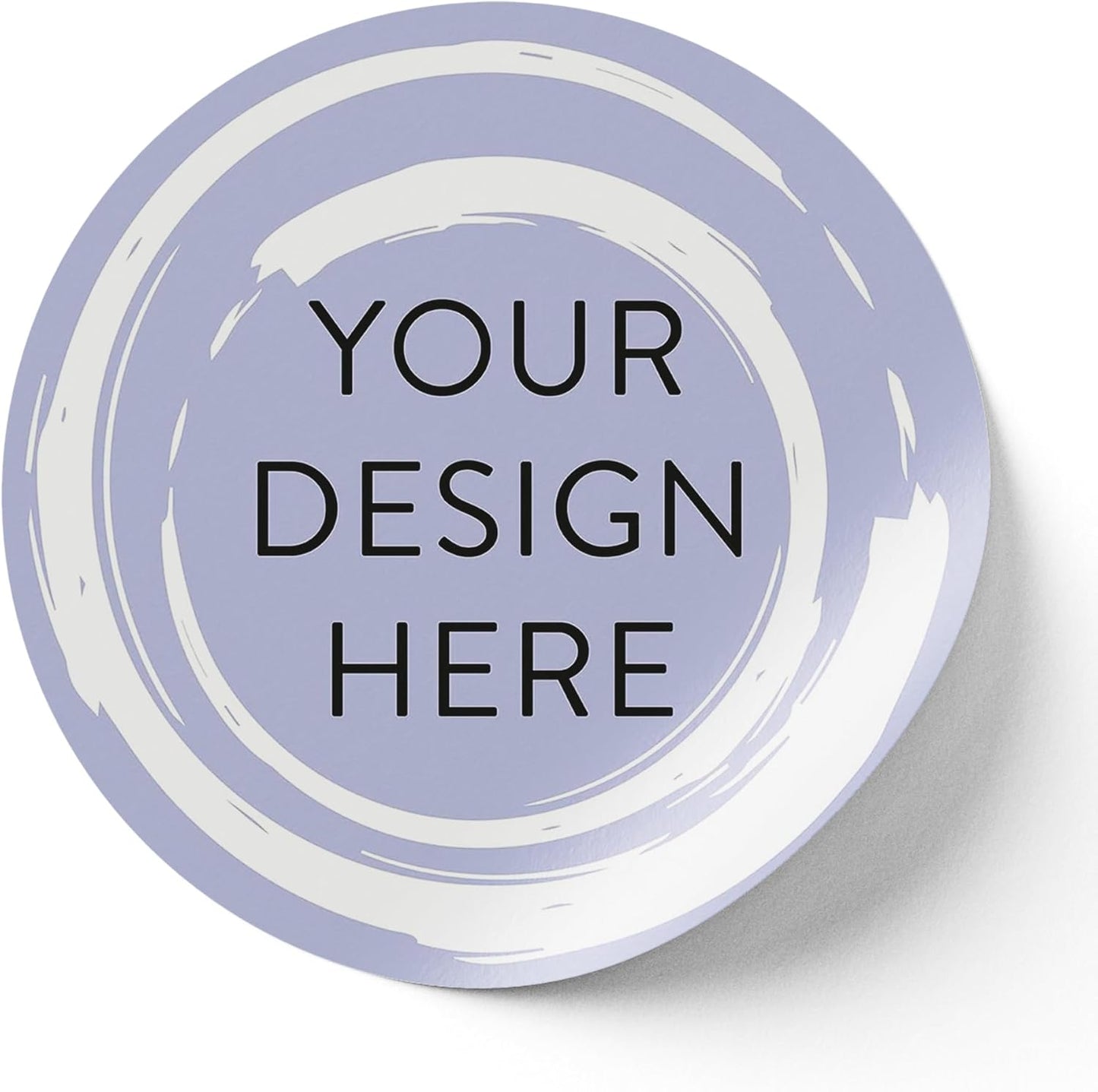 100 Custom Vinyl Stickers - Upload Your own Image, Text, Design, Logo - Personalized Logo Labels for Handmade, Packaging, Bottle, Jars, Candle, Brand Stickers (Lavender Swirls, 4x4)