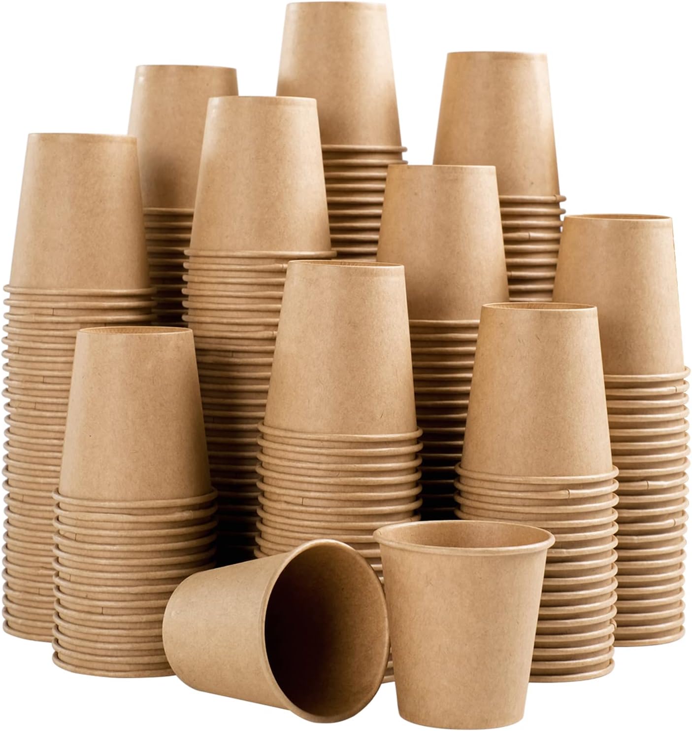 Lamosi 600 Pack 3 OZ Kraft Paper Cups, Disposable Bathroom Cups, Small Mouthwash Cup, Hot/Cold Beverage Cup for Home, Kitchen, Stores