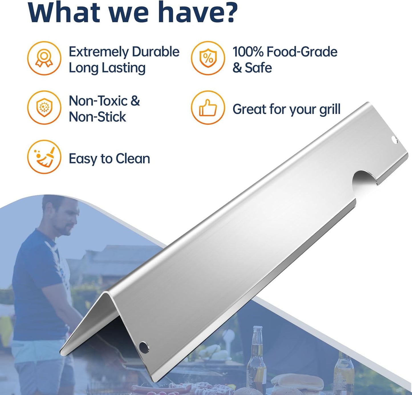 Stainless Steel 66095 Grill Grates 66032 Flavorizer Bars for Weber Genesis 2 Grill Parts 66795 Heat Deflector 3pcs Burner Tubes for Weber Genesis ii E310 E330 S330 S335 GS4 Replacement Parts