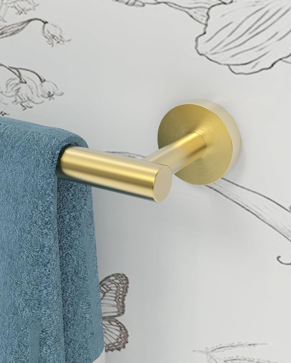 24 Inch Brushed Towel Bar Towel Rack for Bathroom Kitchen Hand Towel Holder Dish Cloths Hanger SUS304 Stainless Steel RUSTPROOF Wall Mount (Gold)