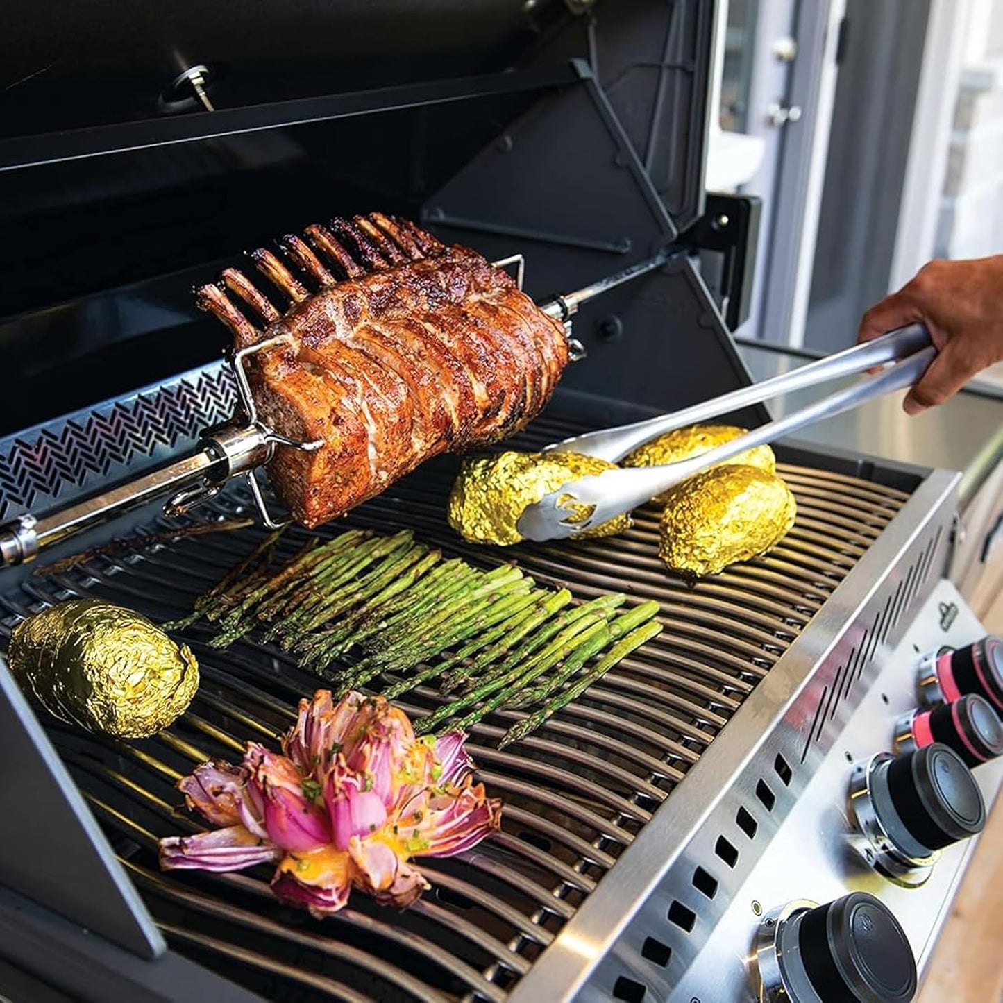 16-3/4" Stainless Steel Waved Cooking Grates Replacement for Napoleon Triumph 410 Grid Gas Grill 3pack S87003