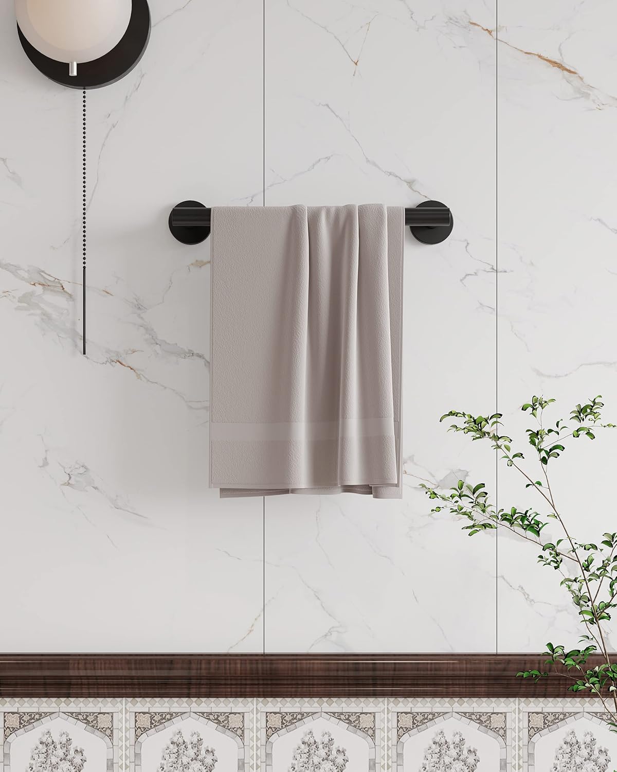 12 Inches Matte Black Towel Bar for Bathroom Kitchen Hand Towel Holder Dish Cloths Hanger SUS304 Stainless Steel RUSTPROOF Wall Mount (Matte Black 12-inch)