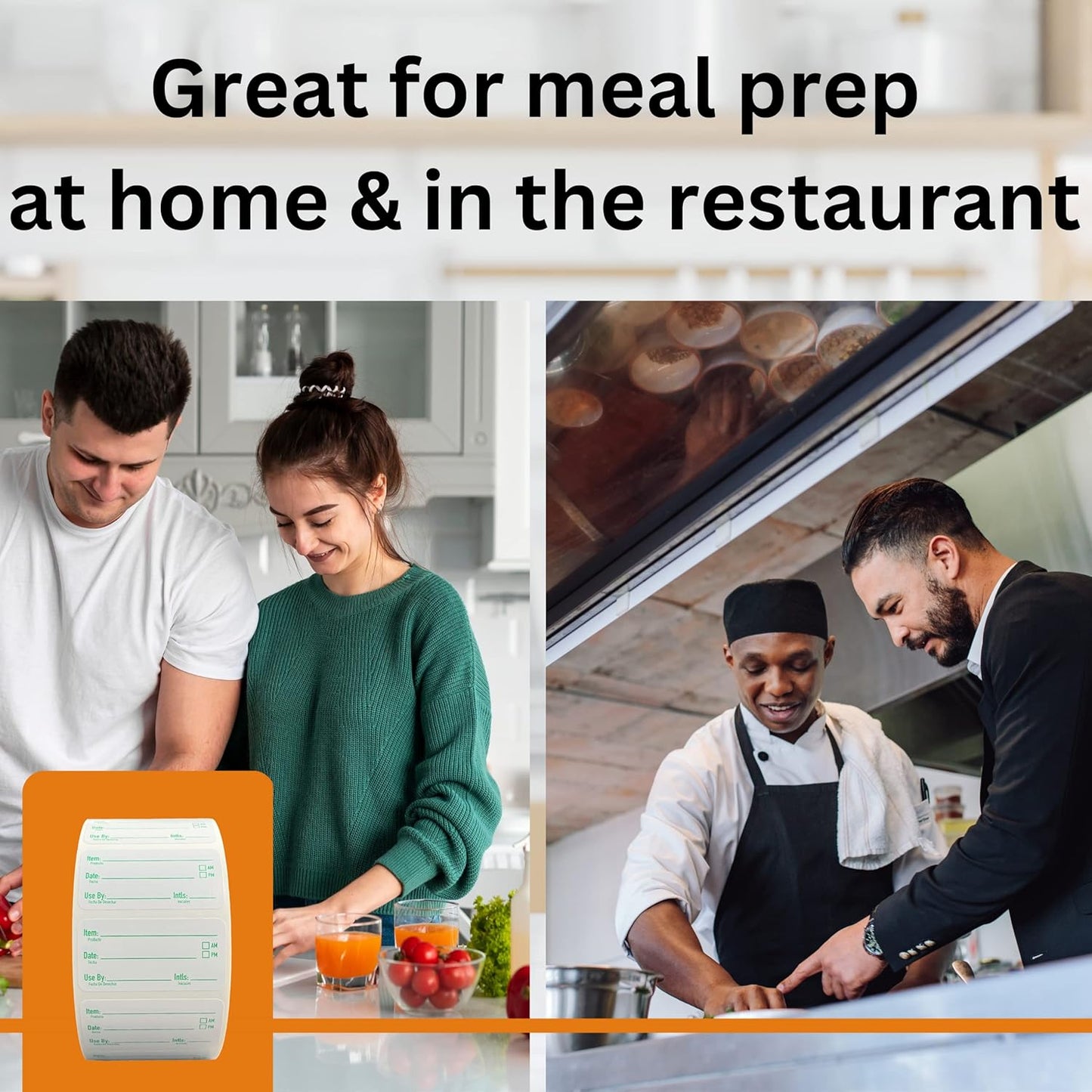 2x1 Removable Food Labels for Containers, 1000 Freezer Food Labels Stickers, Bottle Labels for Storage Bins, Sticker Labels for Food Containers, Removable Labels Easy Peel Off (1000, Green)