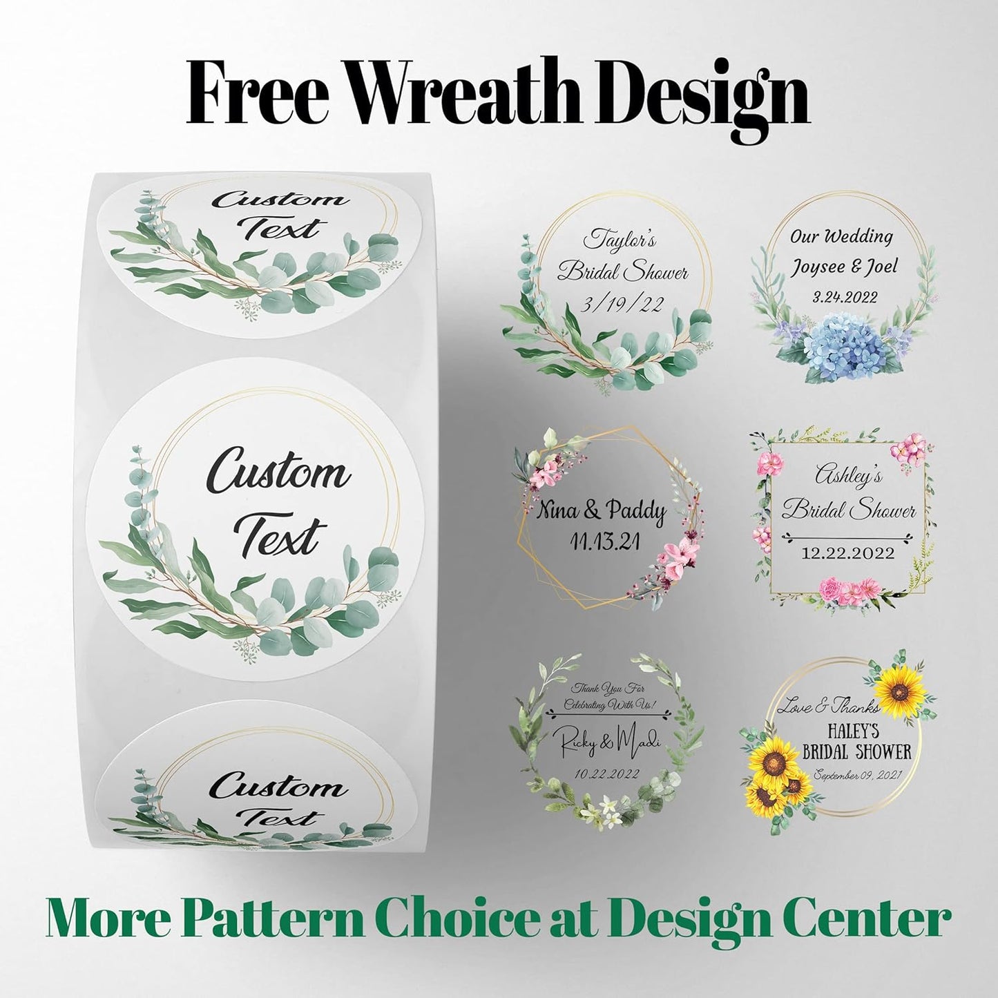 150 Custom Circle/Square BOPP Roll Labels- Personalized Stickers for Business Logo, Party, Wedding Favor, Baby Shower-Any Design Text + Image, Matte/Gloss Finish (3 * 2 Inch)