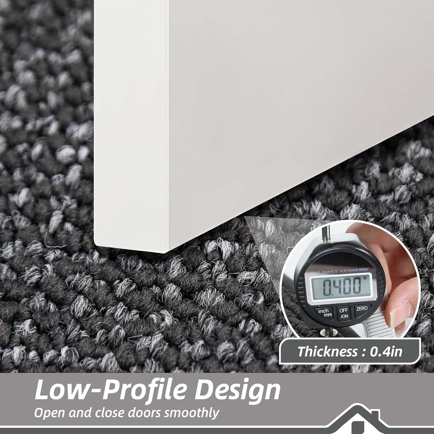 BEQHAUSE Indoor Door Mat 20" x 32", Dirt Trapper Door Mats Non-Slip Entryway Rugs Washable, Resist Dirt Absorbent Welcome Mat, Low Profile Floor Mats for Front Back Door and Entryway, Charcoal