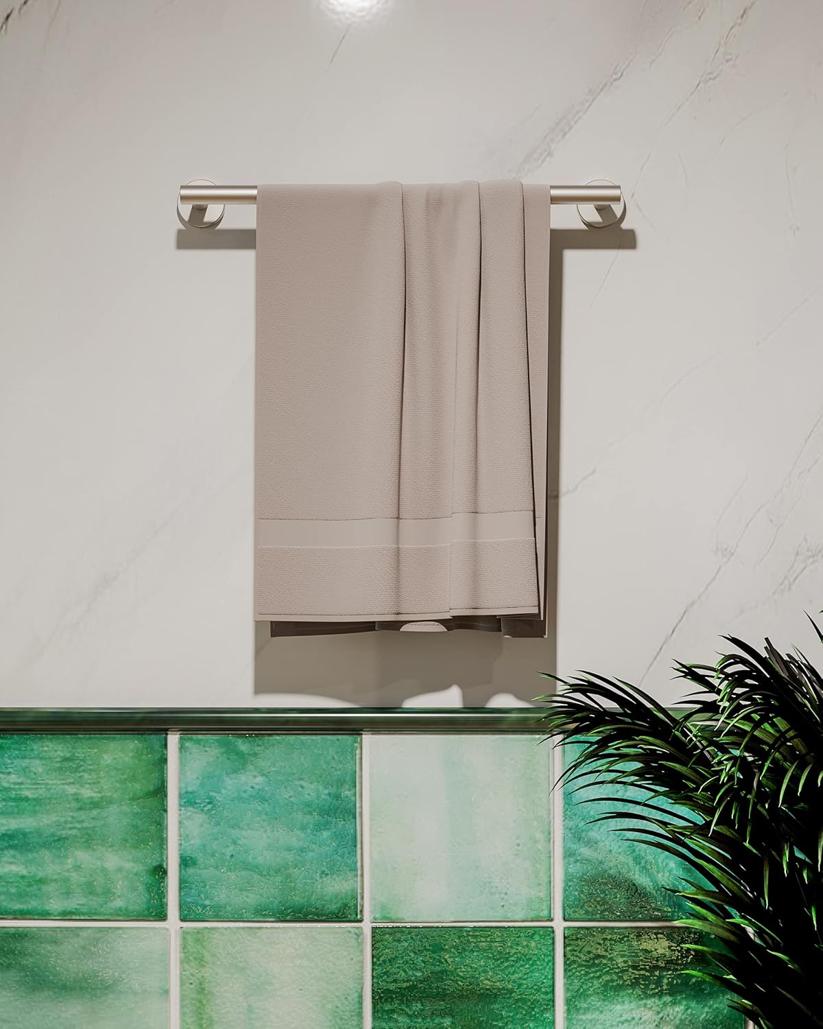 18 Inches Brushed Grey Towel Bar for Bathroom Kitchen Hand Towel Holder Dish Cloths Hanger SUS304 Stainless Steel RUSTPROOF Wall Mount (Brushed Grey 18-inch)