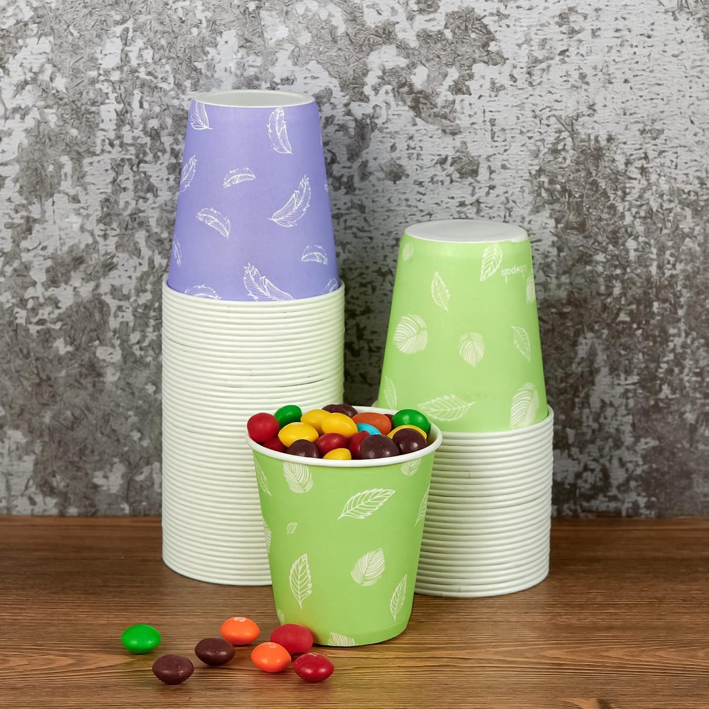 LITOPAK 600 Pack 5 oz Small Disposable Cups, Disposable Paper Cups, Mini Paper Cups, Colorful Disposable Mouthwash Cups for Parties, Picnics, Barbecues, Travel, and Events