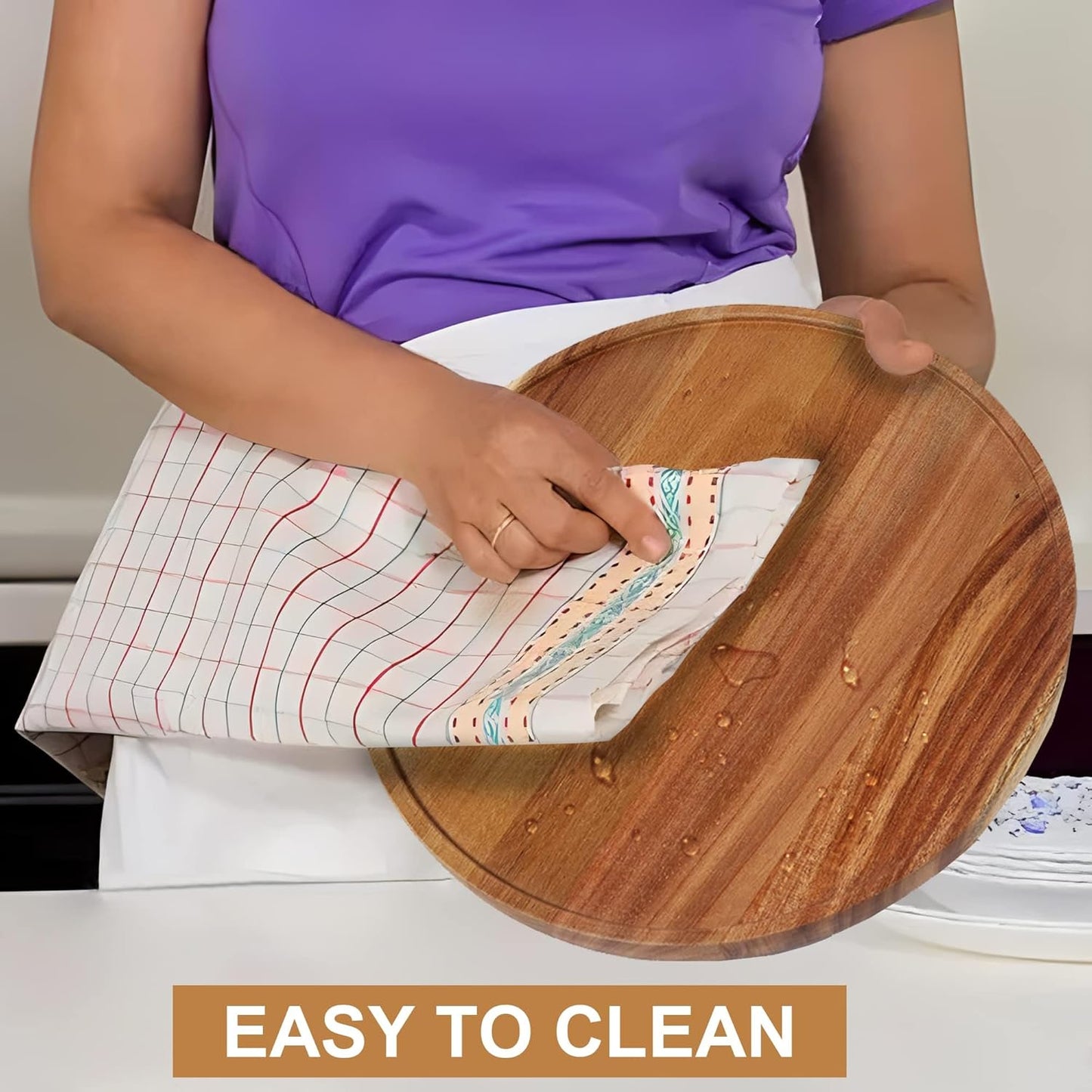 12-inch Acacia Wood Lazy Susan Organizers, ACIAZAAZ Lazy Susan Turntable for Cabinet, Kitchen Turntable Storage for Table, Countertop, Pantry