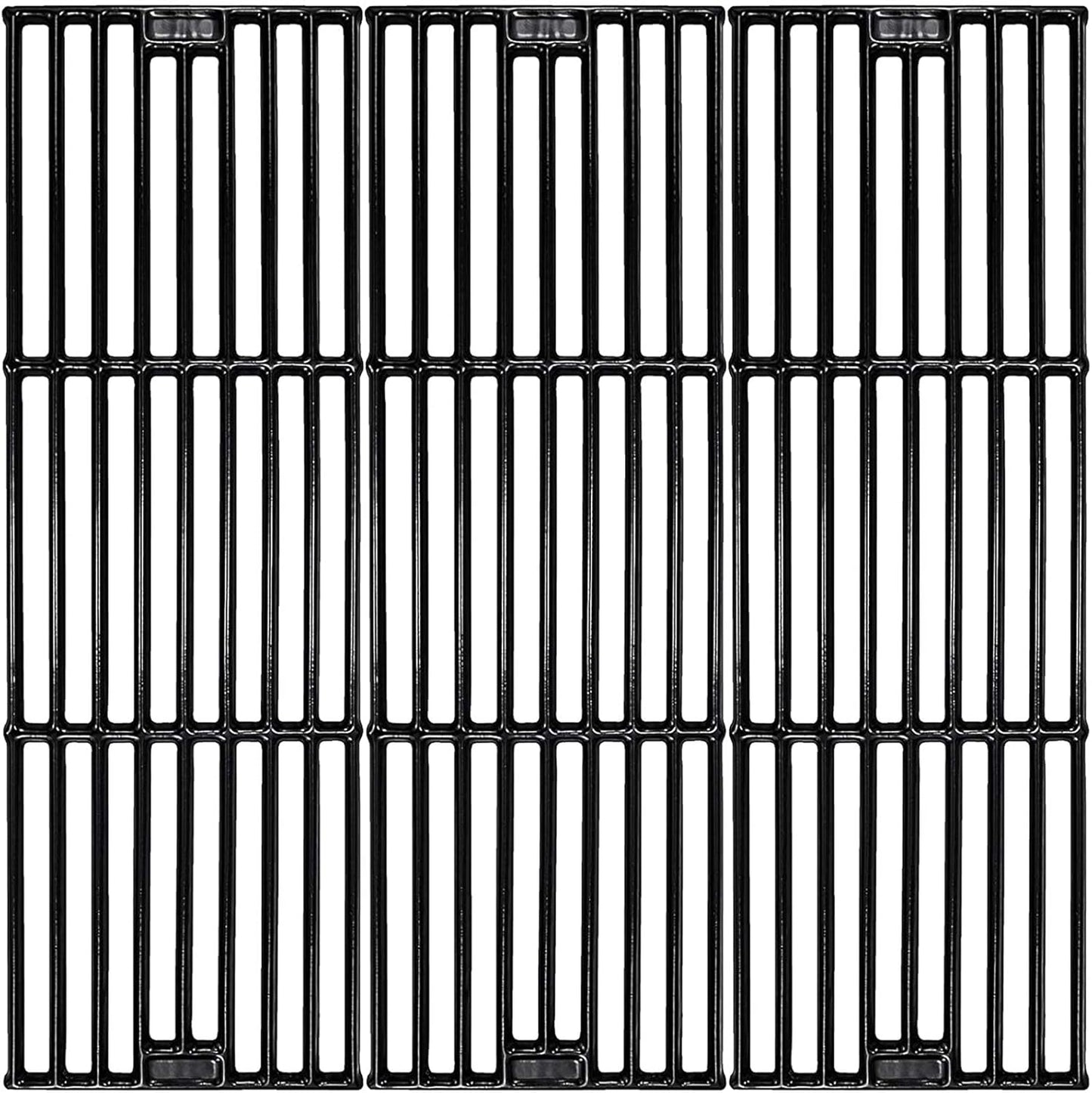 Uniflasy Porcelain Cast Iron Grill Cooking Grates for Chargriller 5050, 3001, 3008, 3030, 3725, 4000, 2121, King Griller 3008, 5252, 19 3/4 Inch Coated Cast Iron Grill Grid Grates Replacement