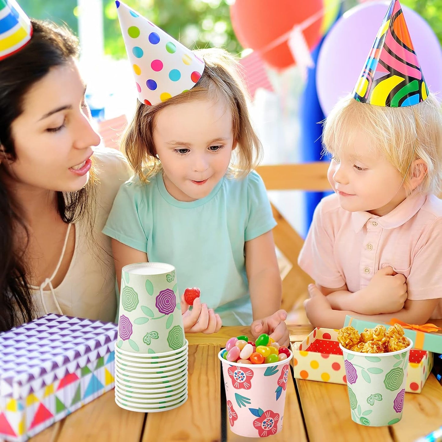 600 Pack 5 oz Paper Disposable Colorful Bathroom Small Mouthwash Espresso Cups for Party, Picnic, Travel and Events