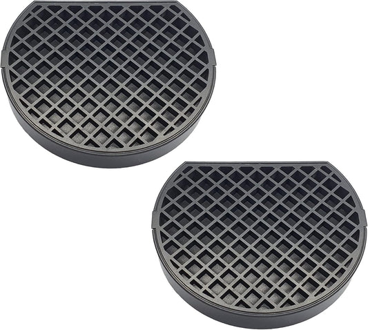 2, Coffee Drip Catcher 4 inches Small Drip Tray for Espresso Machine Carafe Water Urn Durable ABS Plastic, Black