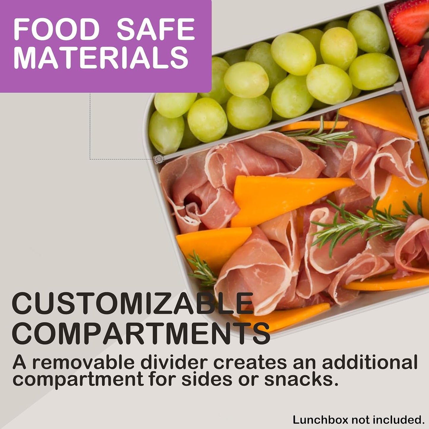 3Pcs Replacement Insert for Bento Box - Compatible with Bentgo Fresh & Modern & Pop Models - Lunch Box Divider Made from Food-safe Materials