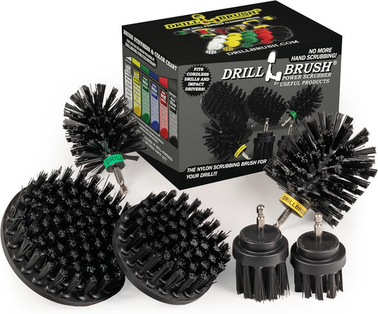 The Ultimate No-Wire Grill Brush Kit - BBQ Accessories - Drill Brush - Rust Remover - Cast Iron Skillet - Grill Cleaner - BBQ Brush - Grill Accessories - Grill Scraper - Electric Smoker - Gas Grill