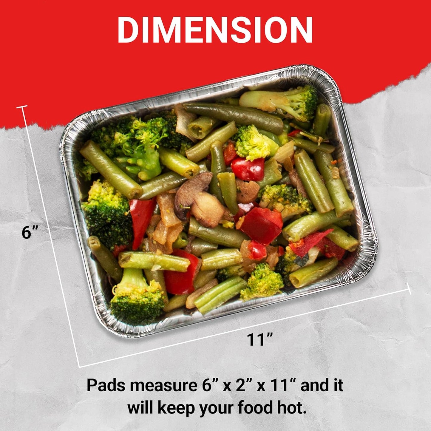 Flameless Food Warming Pads (6 Pack) - Food Warmers for Parties Buffet Disposable - Party Buffet Servers and Warmers for Half Size Pans - Heating Pads for Chafing Dish- Must-Have Catering Supplies